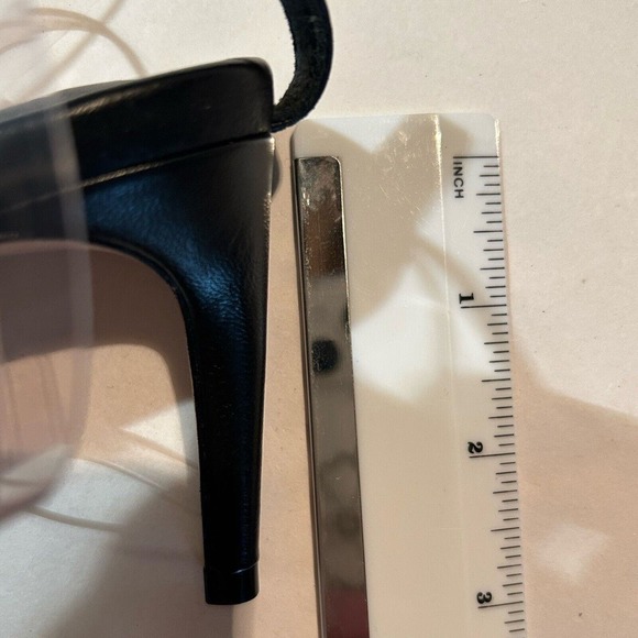 Schutz Aydah Transparent Ankle Strap Bow and Black Heel Formal Casual Size 8 - Picture 2 of 8